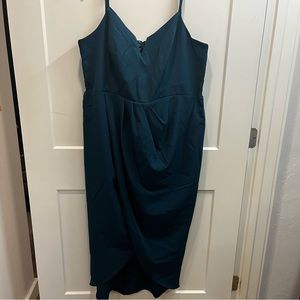 Trendy Plus Size Sassy V Wrap Dress